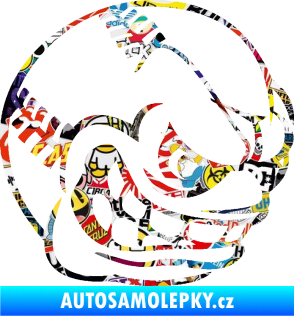 Samolepka Baseballový míček 001 pravá s obličejem Sticker bomb