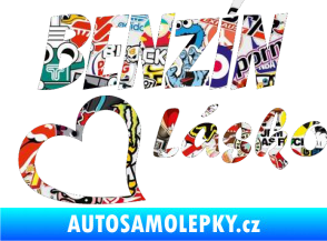 Samolepka Benzín Lásko Sticker bomb