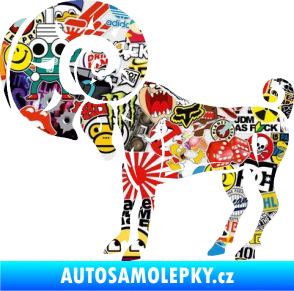 Samolepka Beran zvěrokruh 005 levá Sticker bomb