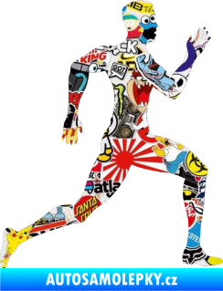 Samolepka Běžec 003 pravá Sticker bomb