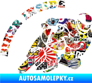 Samolepka Biker inside 002 pravá motorkář Sticker bomb