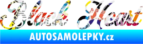 Samolepka Black Heart nápis Sticker bomb