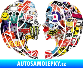 Samolepka Blíženci 002  Sticker bomb