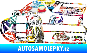 Samolepka BMW e46 karikatura levá Sticker bomb