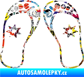 Samolepka Botičky 001 plážové žabky Sticker bomb