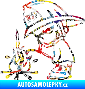 Samolepka Boy čůrá 004 hasič levá Sticker bomb