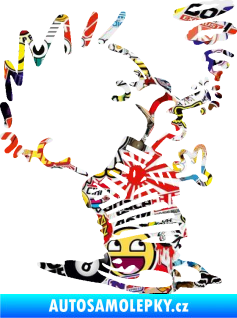 Samolepka Boy kouří pravá Sticker bomb