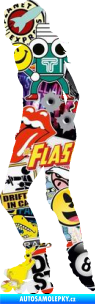 Samolepka Bruslařka 001 levá Sticker bomb