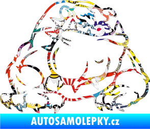 Samolepka Buldog 001 pravá pes Sticker bomb