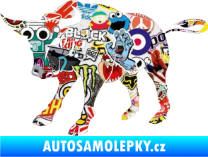 Samolepka Býk 004 levá Sticker bomb