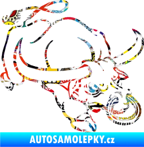 Samolepka Býk 014 pravá rozzuřený Sticker bomb