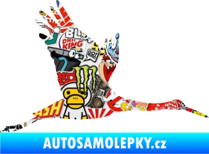 Samolepka Čáp 002 pravá Sticker bomb