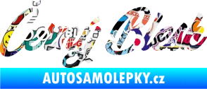 Samolepka Černý blesk nápis Sticker bomb