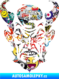 Samolepka Čert 005 levá Sticker bomb