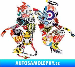 Samolepka Čertice 007 levá s andělem Sticker bomb