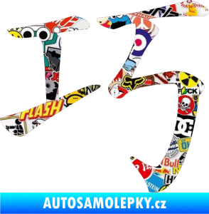 Samolepka Čínský znak Clever Sticker bomb