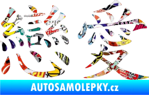 Samolepka Čínský znak Fall in love Sticker bomb