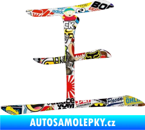 Samolepka Čínský znak King Sticker bomb