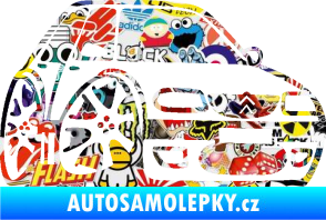Samolepka Citroen saxo karikatura pravá Sticker bomb