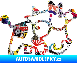 Samolepka Crazy cow pravá Sticker bomb