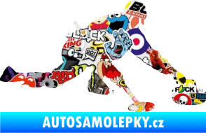 Samolepka Curling 003 pravá Sticker bomb