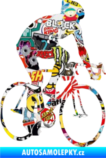 Samolepka Cyklista 001 pravá Sticker bomb
