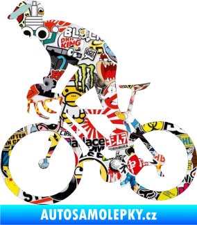 Samolepka Cyklista 003 levá Sticker bomb