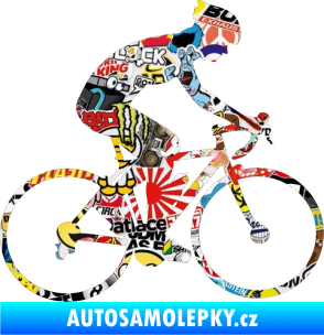 Samolepka Cyklista 005 pravá Sticker bomb