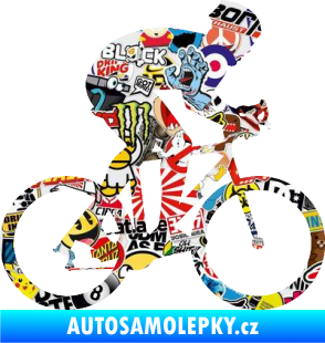 Samolepka Cyklista 008 pravá Sticker bomb