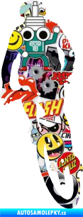 Samolepka Cyklista 010 levá Sticker bomb
