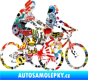Samolepka Cyklisté 001 pravá pár Sticker bomb