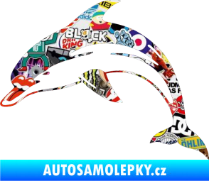 Samolepka Delfín 002 levá Sticker bomb