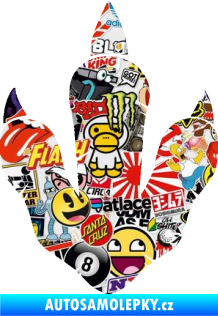 Samolepka Dinosaurus stopa 002 Sticker bomb