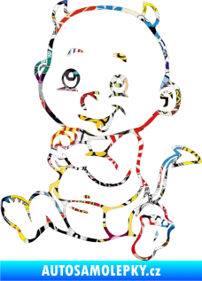 Samolepka Dítě v autě 024 levá chlapeček čertík Sticker bomb