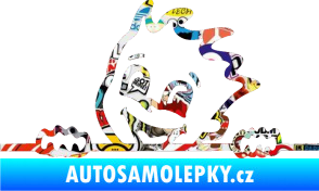 Samolepka Dítě v autě 029 levá veselý kluk hlavička Sticker bomb
