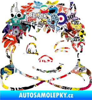 Samolepka Dítě v autě 055 levá kluk čertík Sticker bomb