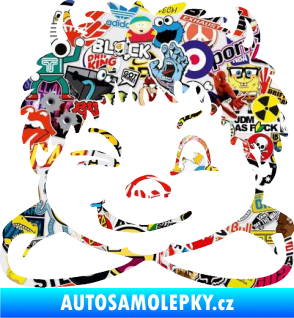 Samolepka Dítě v autě 055 pravá kluk čertík Sticker bomb