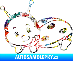 Samolepka Dítě v autě 063 levá beruška Sticker bomb