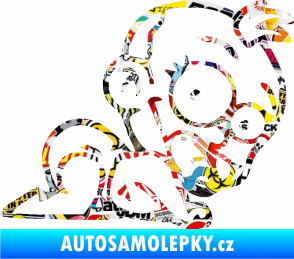 Samolepka Dítě v autě 067 pravá lezoucí miminko Sticker bomb