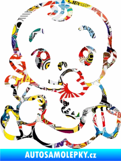 Samolepka Dítě v autě 069 levá mimčo s lahvičkou Sticker bomb