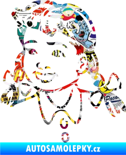 Samolepka Dítě v autě 075 levá slečna Sticker bomb