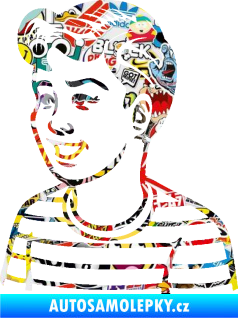Samolepka Dítě v autě 076 levá chlapec Sticker bomb