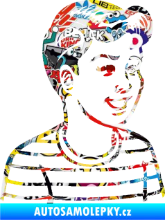 Samolepka Dítě v autě 076 pravá chlapec Sticker bomb