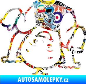 Samolepka Dítě v autě 101 levá vzhůru nohama Sticker bomb