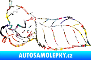 Samolepka Dítě v autě 107 levá spinká na lístečku Sticker bomb