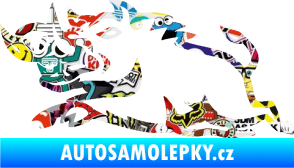 Samolepka Divoké prase 004 levá Sticker bomb
