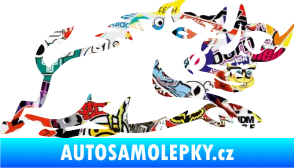 Samolepka Divoké prase 004 pravá Sticker bomb