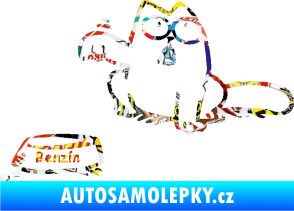 Samolepka Dolej benzín - levá Sticker bomb