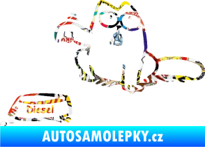 Samolepka Dolej diesel - levá Sticker bomb