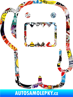 Samolepka Domo 001 levá hello Sticker bomb